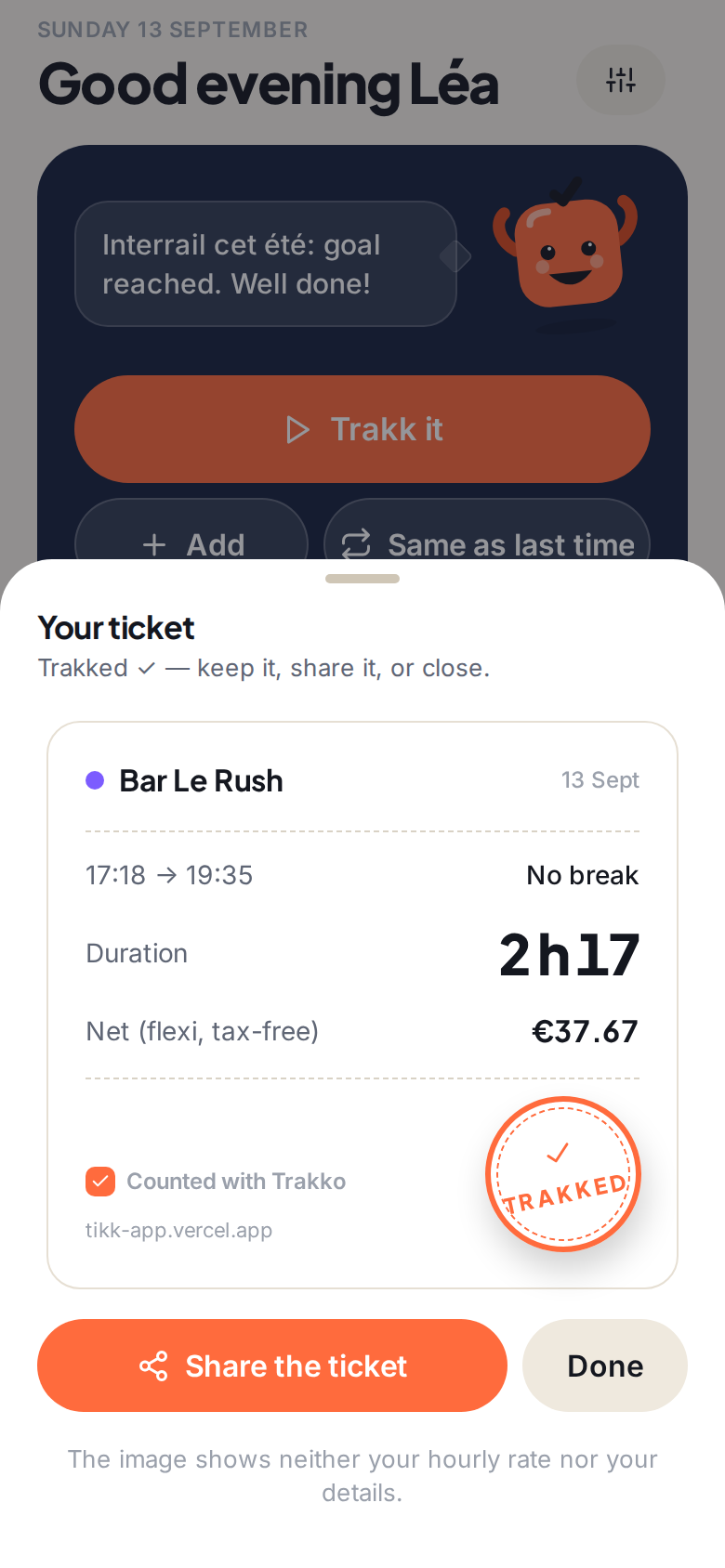 Trakk your shift
